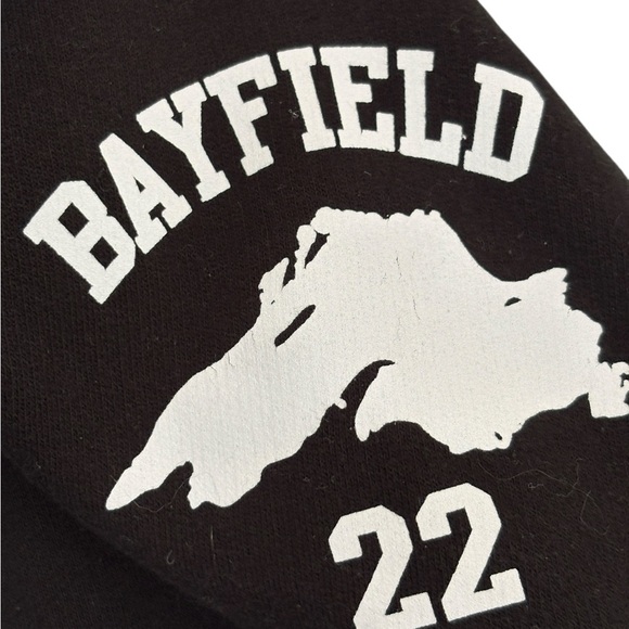 Apostle Islands Full Zip Black Hoodie Size Small Bayfield Unisex Lake Superior - Picture 7 of 8